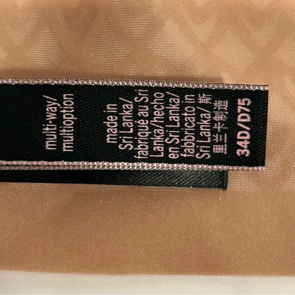 Victoria's Secret Multi-Way Underwire Push Up Strapless Bra 34D Beige - Picture 8 of 11